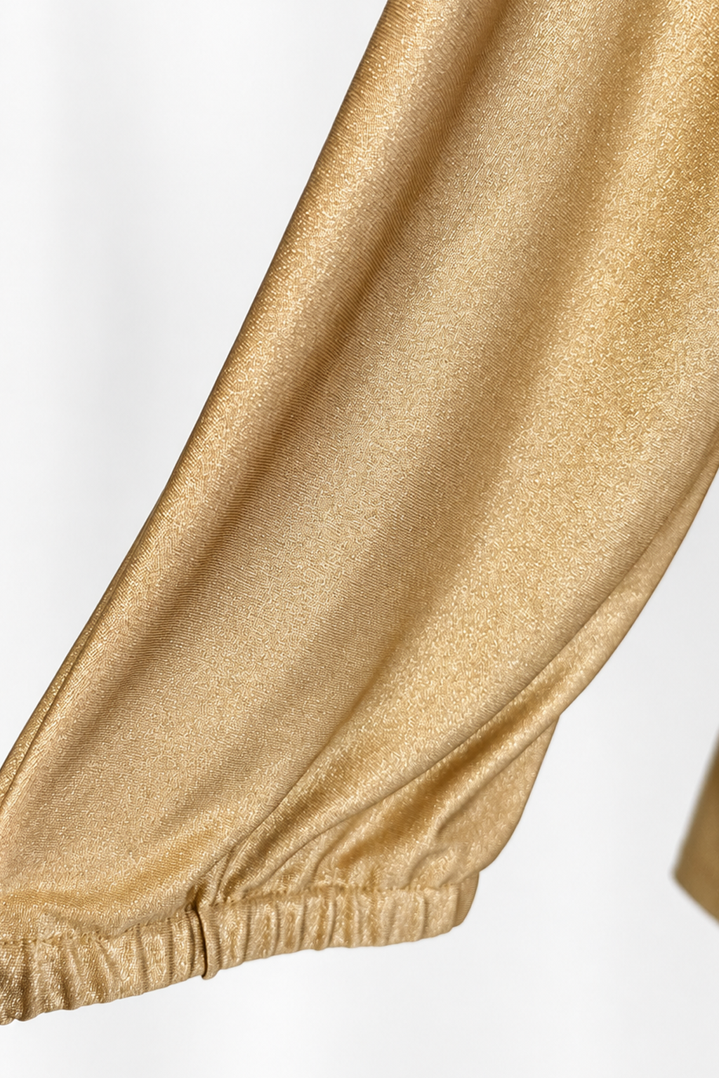 1990 Blouse Asymmetrical Metallic Gold Large