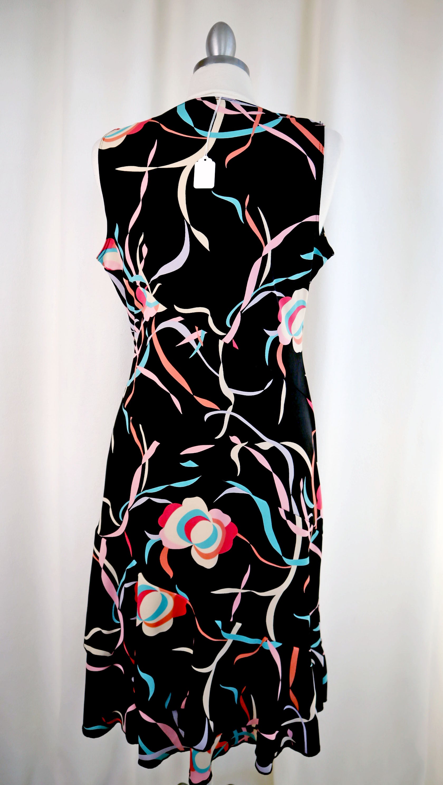 1990 Dress Abstract Floral Print Multi Large – When Fashion Was Fashion