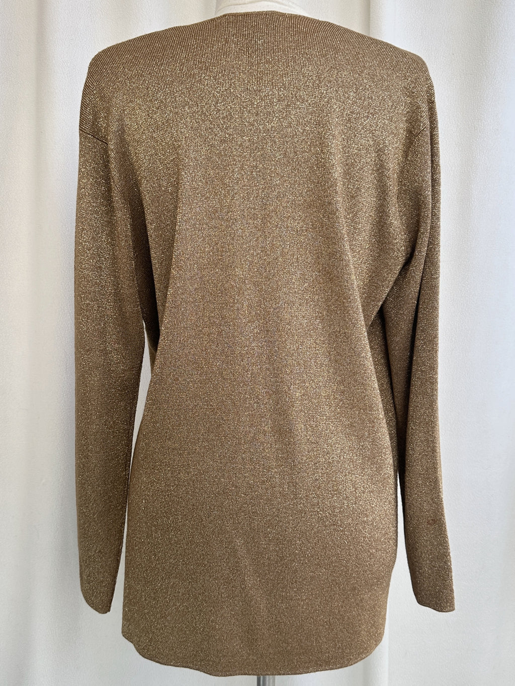 1980 Bronze Metallic Sweater Knit Large